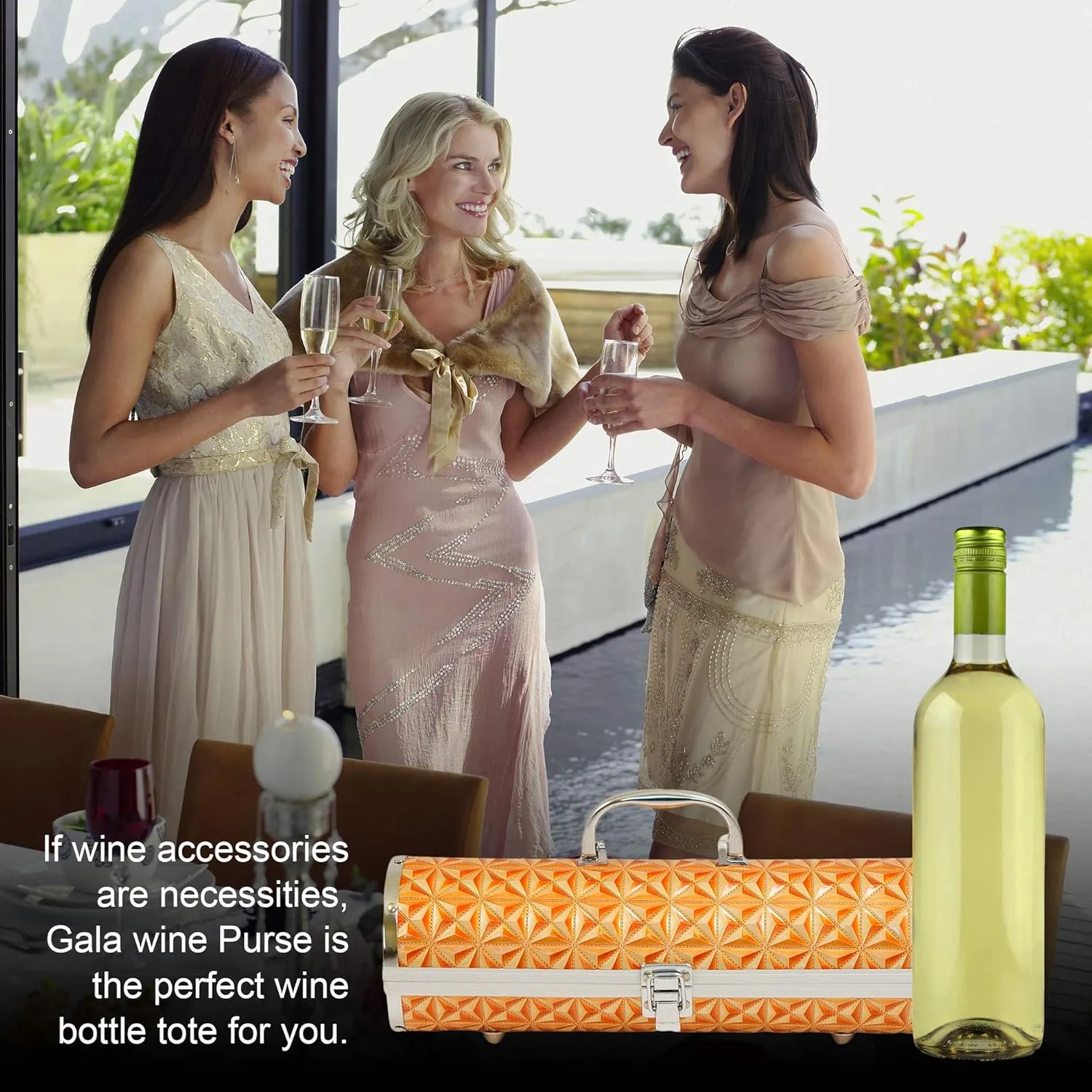 Gala Vernis Wine Purse/Carrier (Orange)