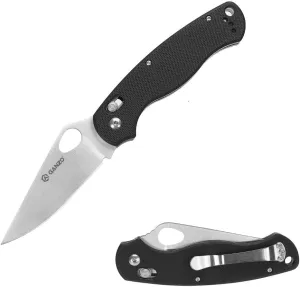 Ganzo G729-BK Folding Pocket Knife, 440C Stainless Steel Blade, Ergonomic G10 Non-Slip Handle with Clip, Hunting, Fishing, Camping, Folder, Axis Lock, Outdoor EDC Knife (Black)