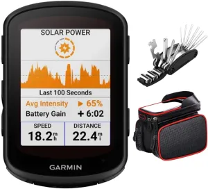 Garmin 010-02695-20 Edge 840 Solar, Compact GPS Cycling Computer, Device Only | Official USA Partner Model | Bundle with Deco Gear 16-in-1 Bike Repair Tool   Deco Essentials Bike Frame Phone Mount