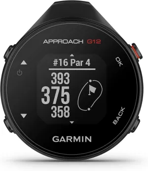 Garmin Approach G12, Clip-on Golf GPS Rangefinder, 42k  Preloaded Courses, 010-02555-00 (Renewed)