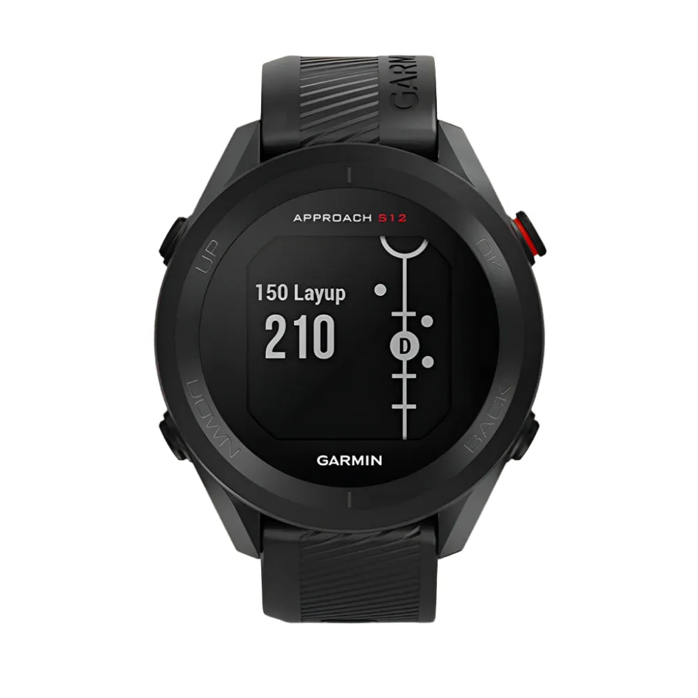 Garmin Approach S12 42k  Preloaded Courses Easy-to-Use GPS Golf Black Watch - 010-02472-00