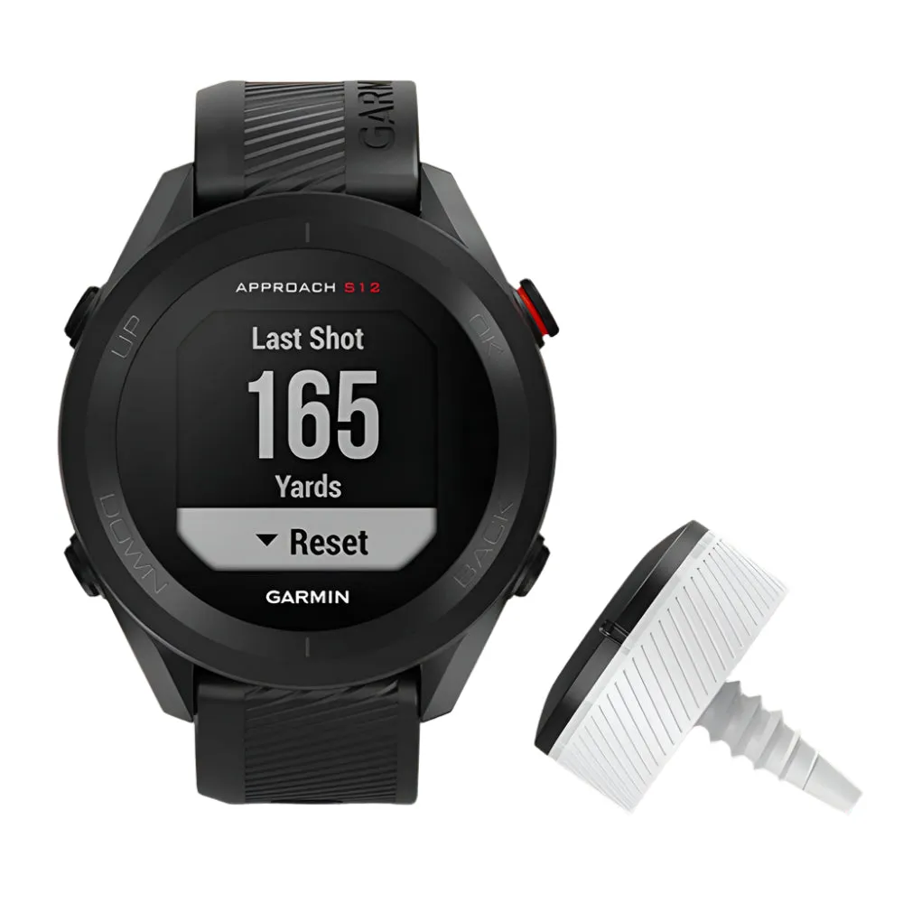 Garmin Approach S12 42k  Preloaded Courses Easy-to-Use GPS Golf Black Watch - 010-02472-00