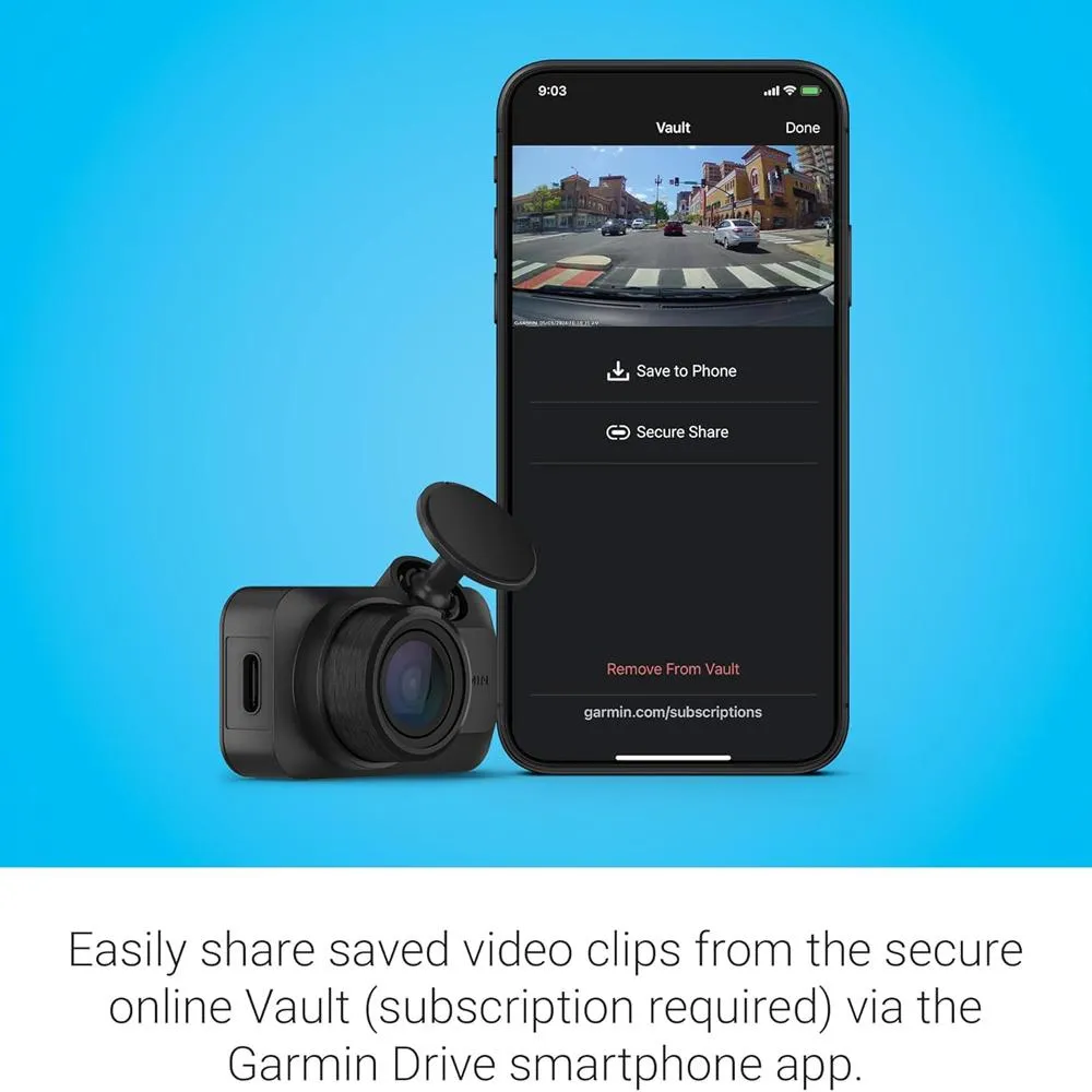Garmin Garmin Dash Cam X110 Compact 1080p HD with 140-degree Field of View