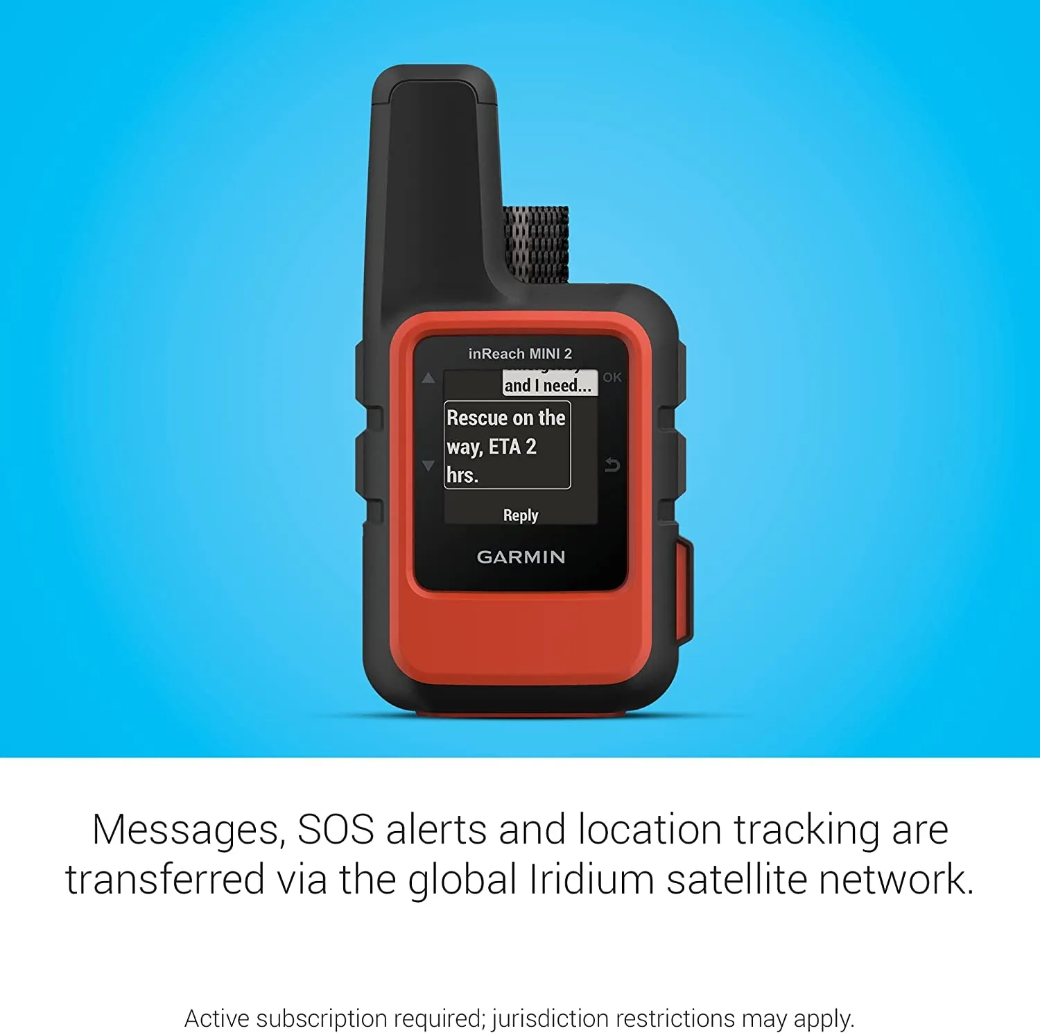 GARMIN Inreach Mini 2, Lightweight and Compact Satellite Communicator, Hiking Handheld, Orange