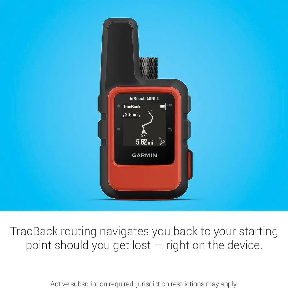 GARMIN Inreach Mini 2, Lightweight and Compact Satellite Communicator, Hiking Handheld, Orange