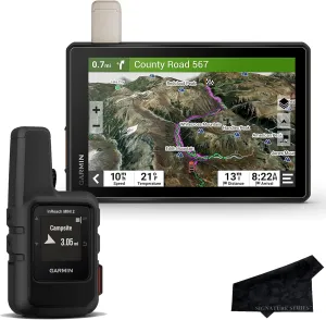 Garmin Tread Overland All-Terrain 8" GPS Navigator w/InReach Mini 2 Hiking GPS and Signature Cloth