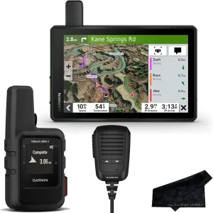 Garmin Tread SxS, 8" Group Ride Radio GPS Navigator w/InReach Mini 2 Hiking GPS and Signature Cloth