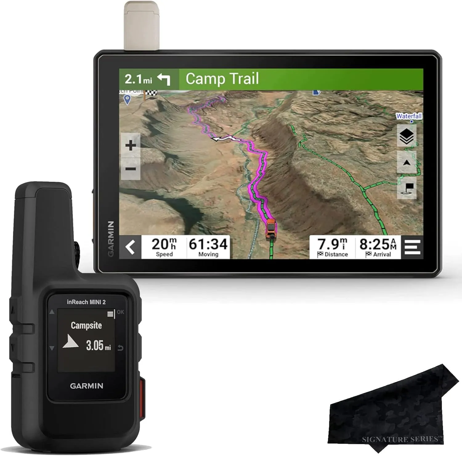 Garmin Tread XL Overland, All-Terrain 10" Navigator w/InReach Mini 2 Hiking GPS and Signature Cloth