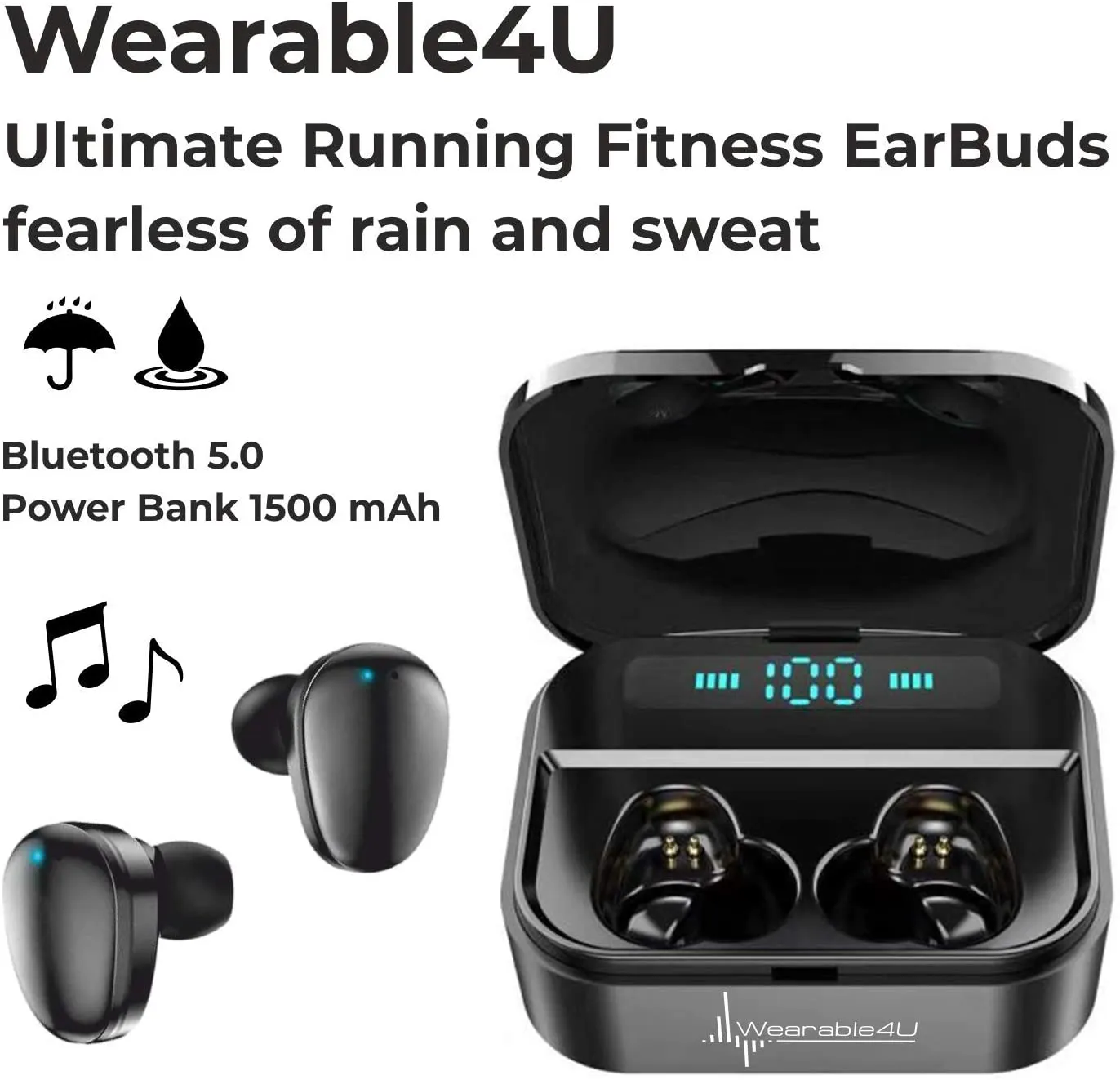 Garmin Vivomove 3 Style, Hybrid Smartwatch with Included Wearable4U Ultimate Black Earbuds with Charging PowerBank Case Bundle (Rose Gold/White)