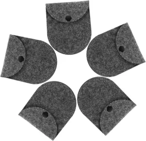 Gatuida Felt Purse Mini Coin Pouch Key Bag Buckle 5pcs Set Coin Storage Bag for Women Lady Girls Fashion Simple Chic