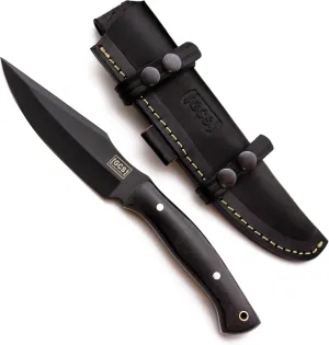 GCS Handmade D2 Tool Steel Hunting and Tactical Knife with Micarta Handle, Front Cross Draw Leather Sheath, and Full Tang Blade for Hunting, Military, and EDC - GCS189