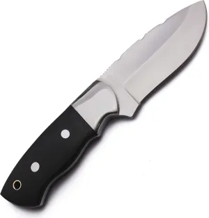 GCS Handmade G10 Handle D2 Tool Steel Tactical knife Hunting Knife Camp Knife with leather sheath Full tang blade designed for Hunting & EDC GCS 263