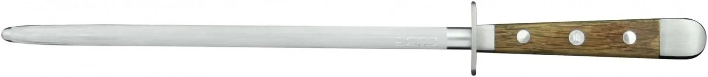 Güde Alpha Barrel Oak Series - 10" Sharpening Steel - Made in Solingen, Germany Since 1910 - Rare Oak Wood, Over 80 Years Old.