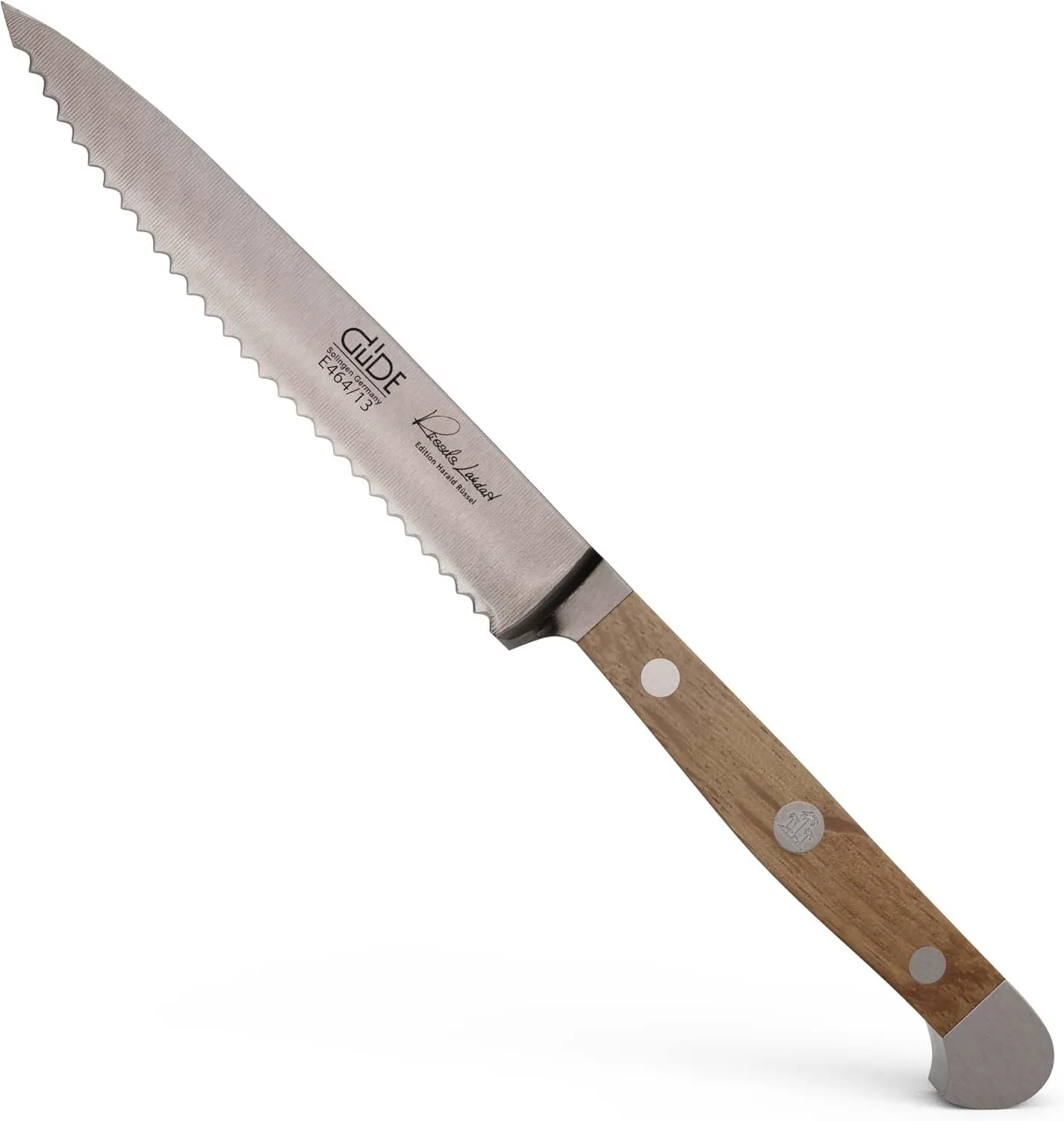 Güde Alpha Barrel Oak Series - 5" Tomato Knife - Made in Solingen, Germany Since 1910 - Rare Oak Wood, Over 80 Years Old.