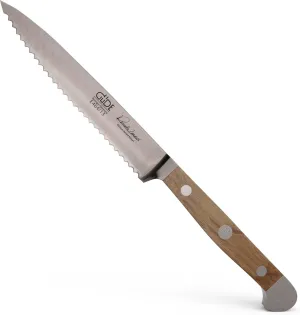Güde Alpha Barrel Oak Series - 5" Tomato Knife - Made in Solingen, Germany Since 1910 - Rare Oak Wood, Over 80 Years Old.