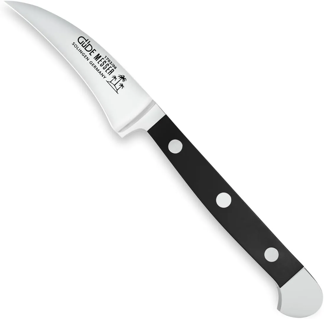 Güde Alpha Series - 2 1/4" Bird's Beak Knife Knife - Ice Hardened steel - Hand Forged/Sharpened - Made in Solingen, Germany Since 1910