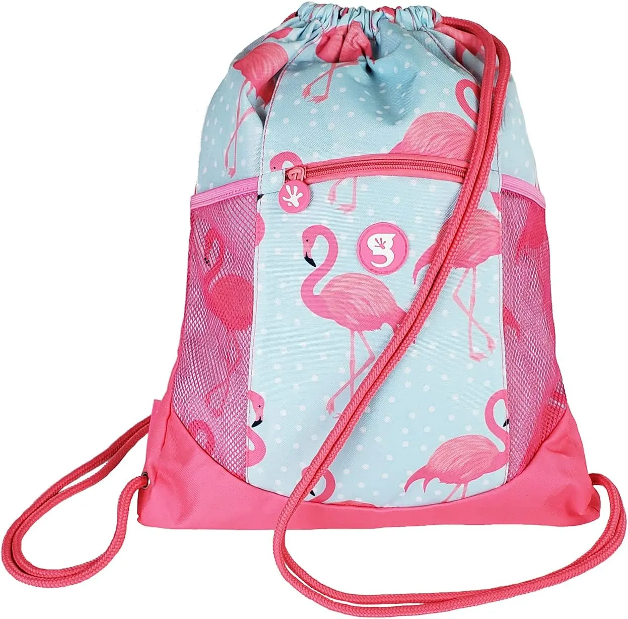 geckobrands Drawstring Backpack - Flamingo