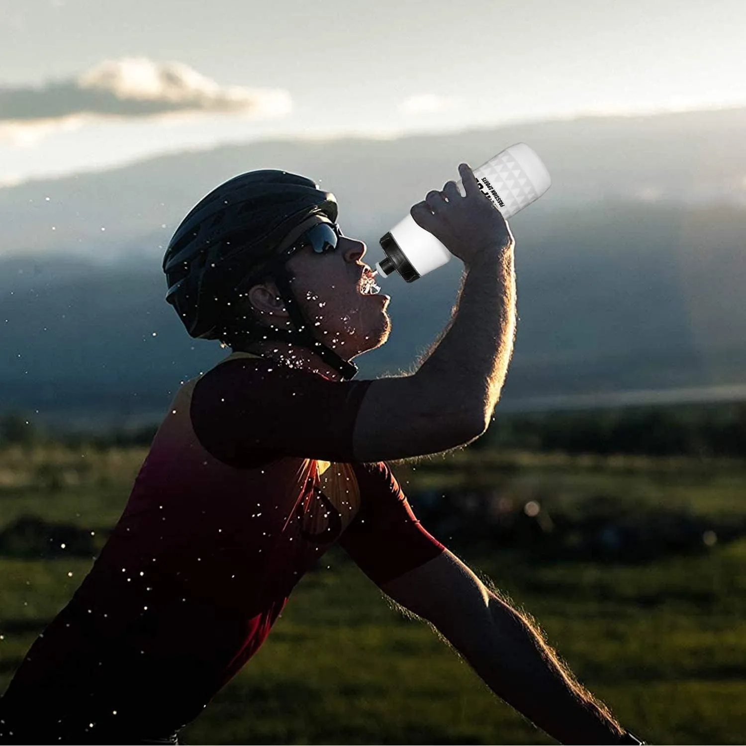 GEMFUL Bike Squeeze Water Bottle BPA Free 24 oz 2 Pack