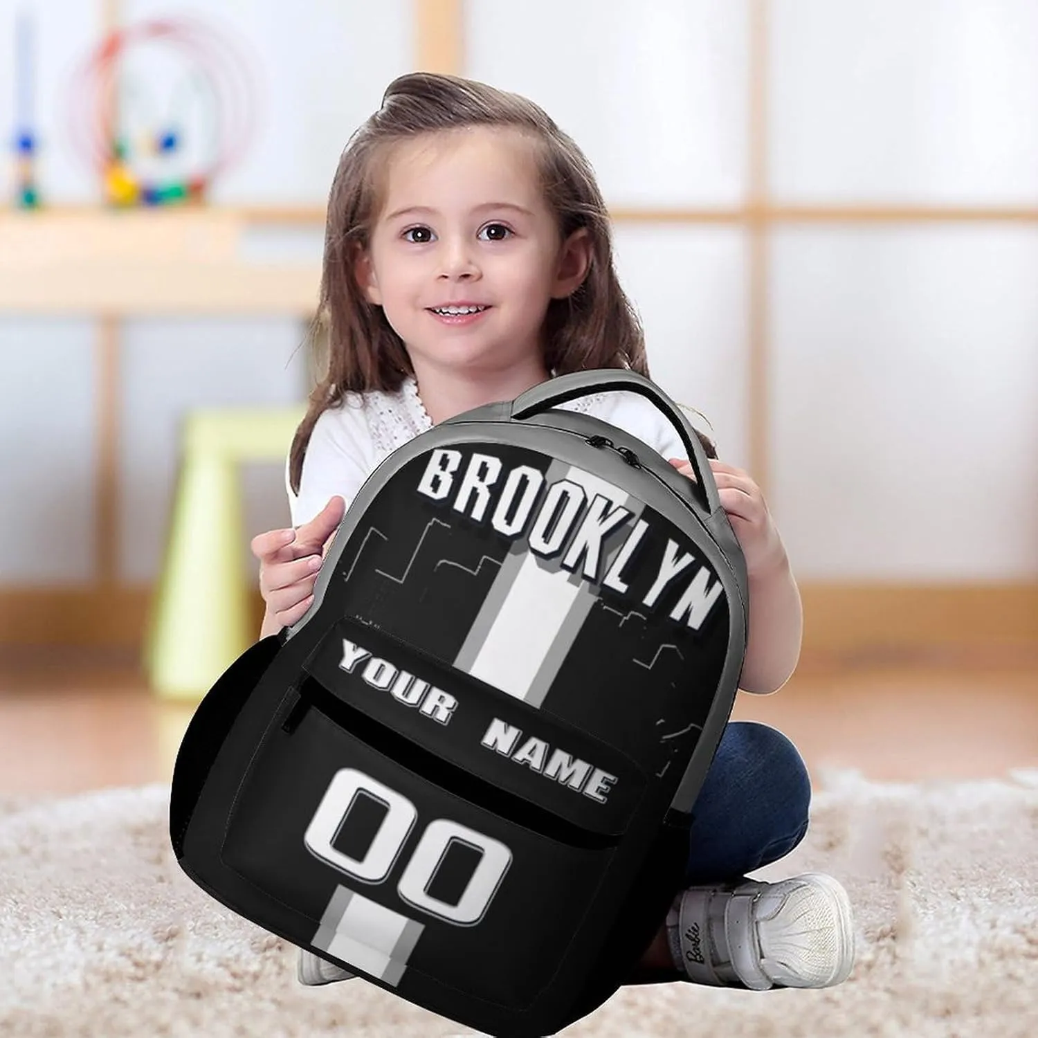 Generic Personalized Backpack Basketball City Fans Gifts Sport Bags High Capacity Custom Any Name and Number for Men Women, Bro-n401