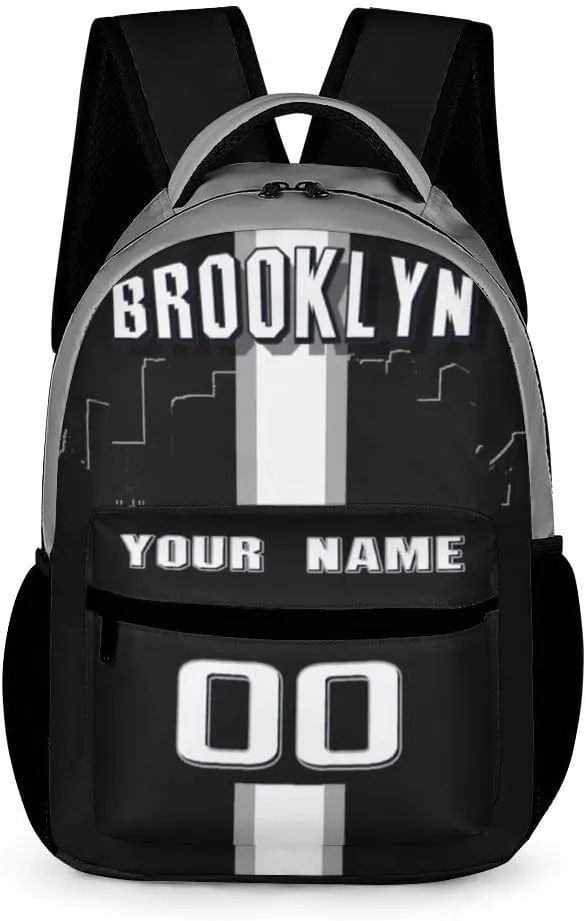 Generic Personalized Backpack Basketball City Fans Gifts Sport Bags High Capacity Custom Any Name and Number for Men Women, Bro-n401