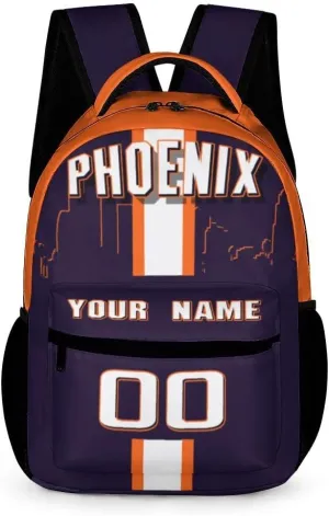Generic Personalized Backpack Basketball City Fans Gifts Sport Bags High Capacity Custom Any Name and Number for Men Women, Pho-s2401