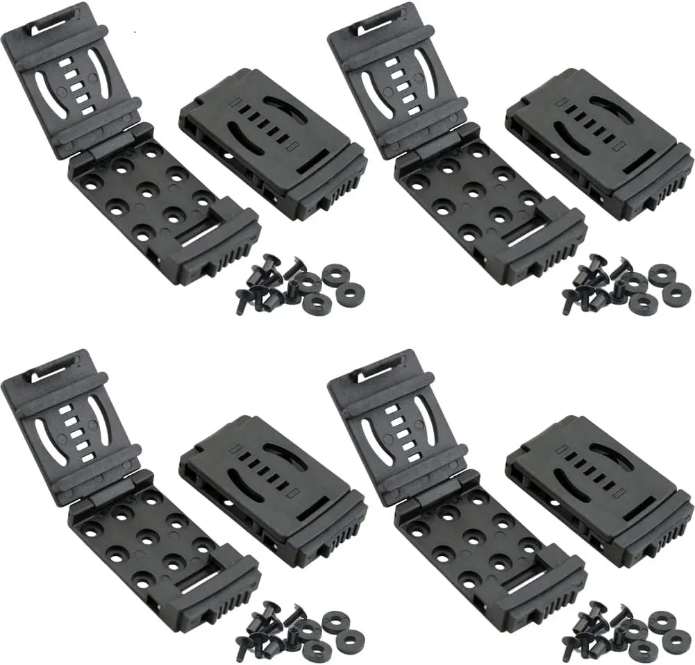 GLBSUNION Tactical Belt Clips (1 Pack/2 Pack/4 Pack Alternative), Universal Utility EDC Belt Clip Outdoor Loops Camping Knife Blade Lock Large with Hardware for Holsters or Mag Pouches Sheath Tools