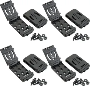 GLBSUNION Tactical Belt Clips (1 Pack/2 Pack/4 Pack Alternative), Universal Utility EDC Belt Clip Outdoor Loops Camping Knife Blade Lock Large with Hardware for Holsters or Mag Pouches Sheath Tools