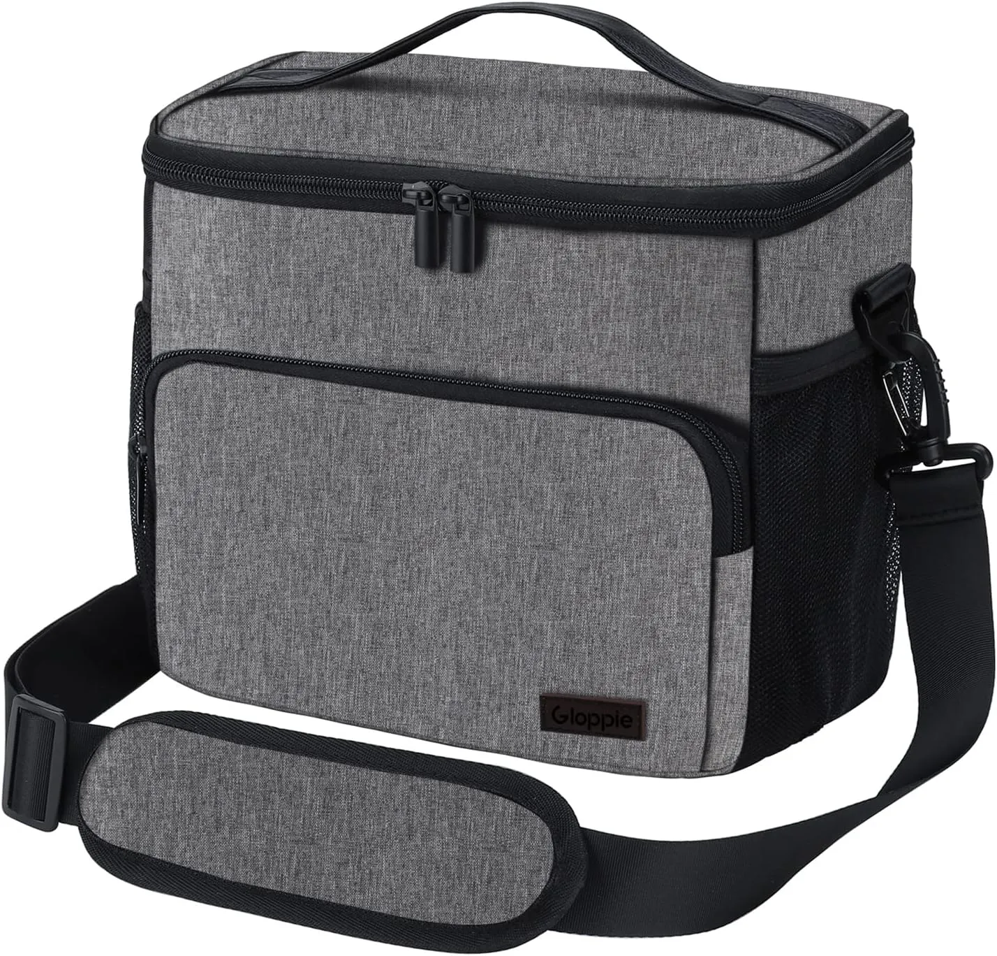 Gloppie Lunch Box for Men Women Insulated Lunch Bag Reusable Lunch Cooler Bag, Grey