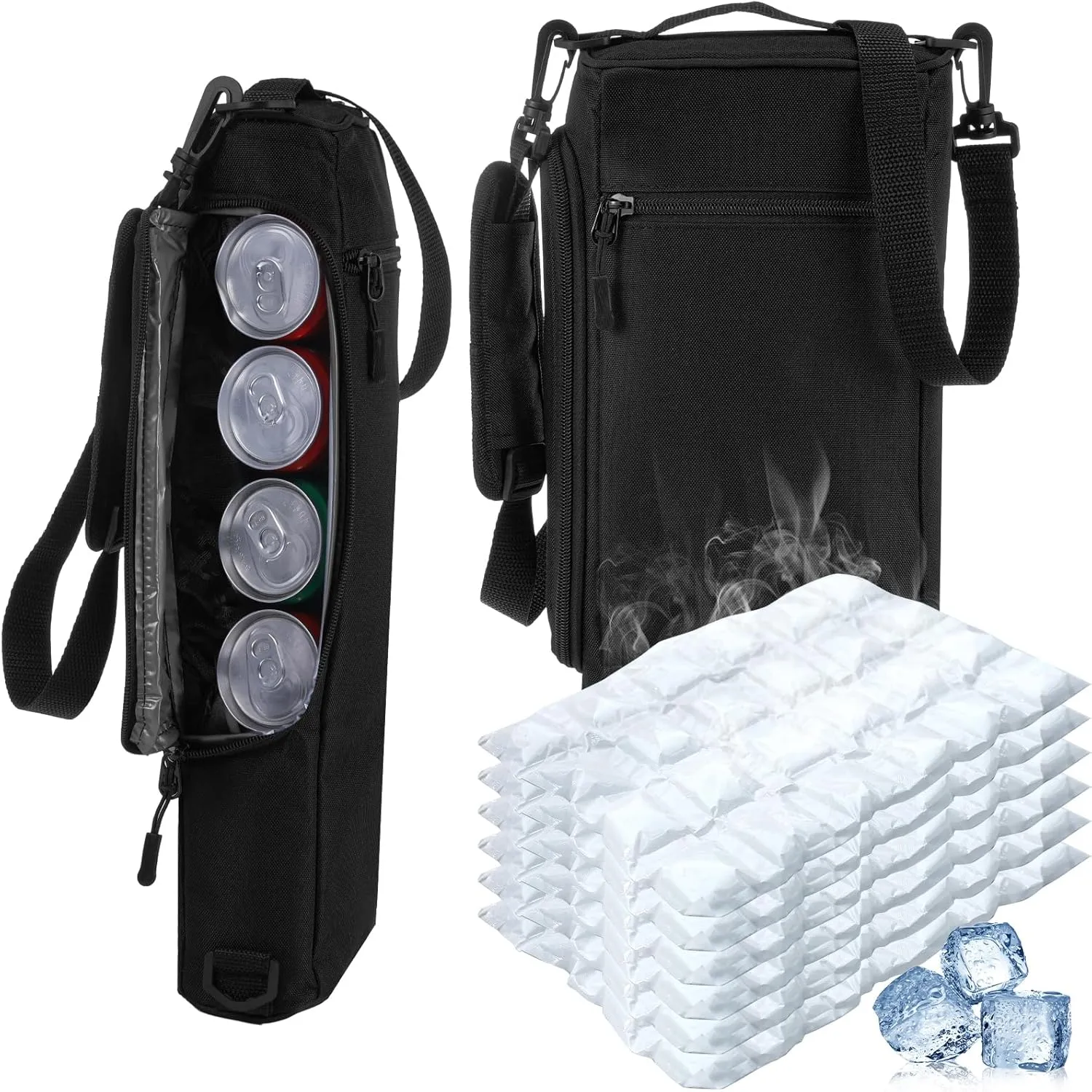Golf Bag Cooler with 6 Ice Pack Golf Accessories Insulated Golf Bag Cooler Sleeve to Hold 6 Cans or 2 Wine Bottles Insulated Cool Beverage Storage for Men Dad Husband Gift