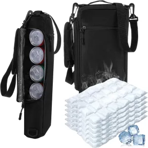 Golf Bag Cooler with 6 Ice Pack Golf Accessories Insulated Golf Bag Cooler Sleeve to Hold 6 Cans or 2 Wine Bottles Insulated Cool Beverage Storage for Men Dad Husband Gift