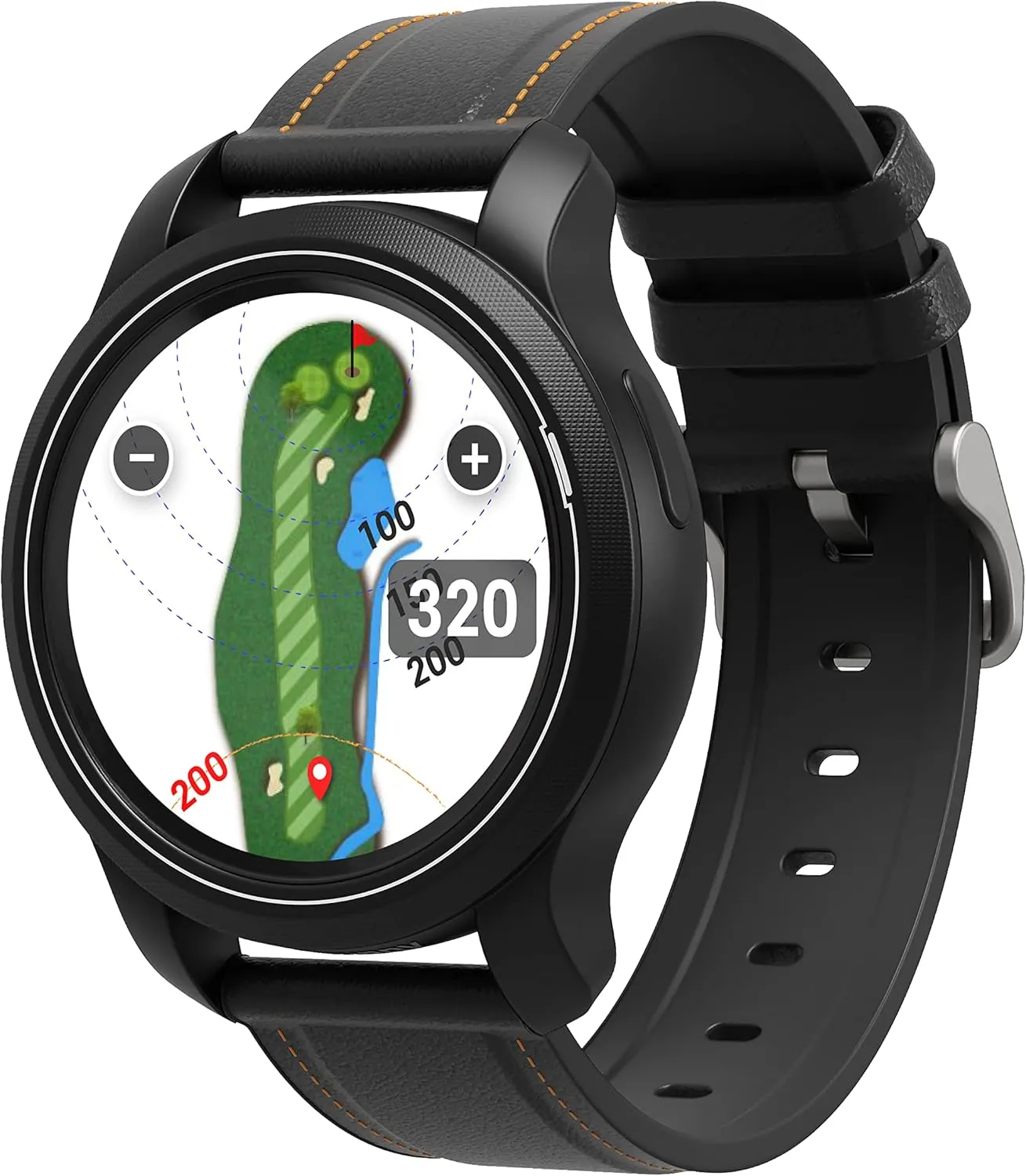 GOLFBUDDY Aim W12 Golf GPS Watch, Premium Full Color Touchscreen, Preloaded with 40,000 Worldwide Courses, Hole Preview, Green Undulation, IPX7 Waterproof, Easy-to-use Golf Watch