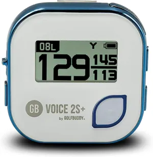 GOLFBUDDY Voice 2S  Talking GPS Rangefinder, Clip on Hat Golf Navigation, Slope Mode on/Off, 18 Hours Battery Life, Shot Distance Measurement, Preloaded with 40,000 Courses Worldwide