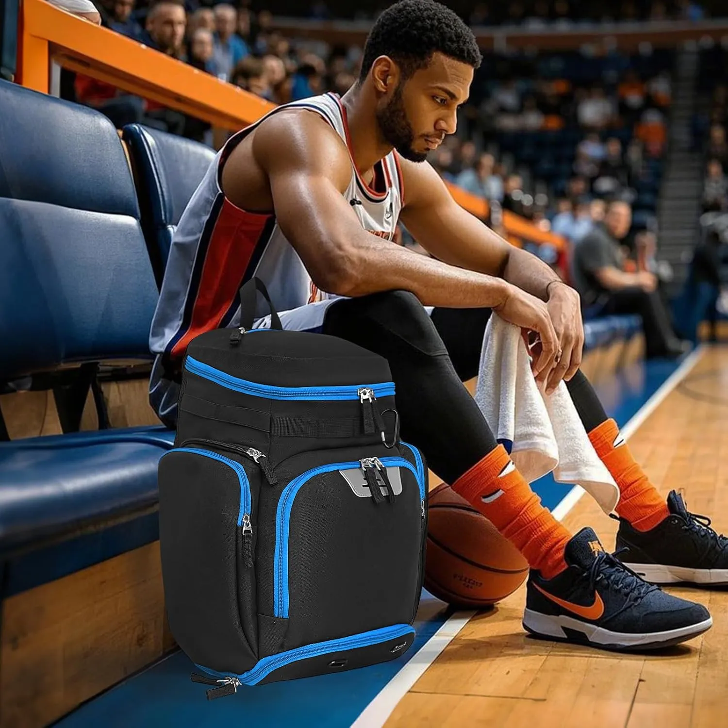 Goloni Basketball Backpack,Large Sports Bag with Ball Compartment & Shoe Compartment for Basketball, Soccer, Volleyball,Gym
