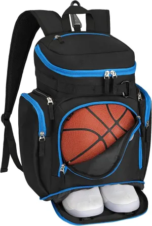 Goloni Basketball Backpack,Large Sports Bag with Ball Compartment & Shoe Compartment for Basketball, Soccer, Volleyball,Gym