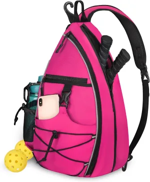 Goloni Pickleball Bag for Women,Mens Pickle ball Backpack,Lightweight Sling Bag with Fence Hook,Large Capacity,Safety Pocket