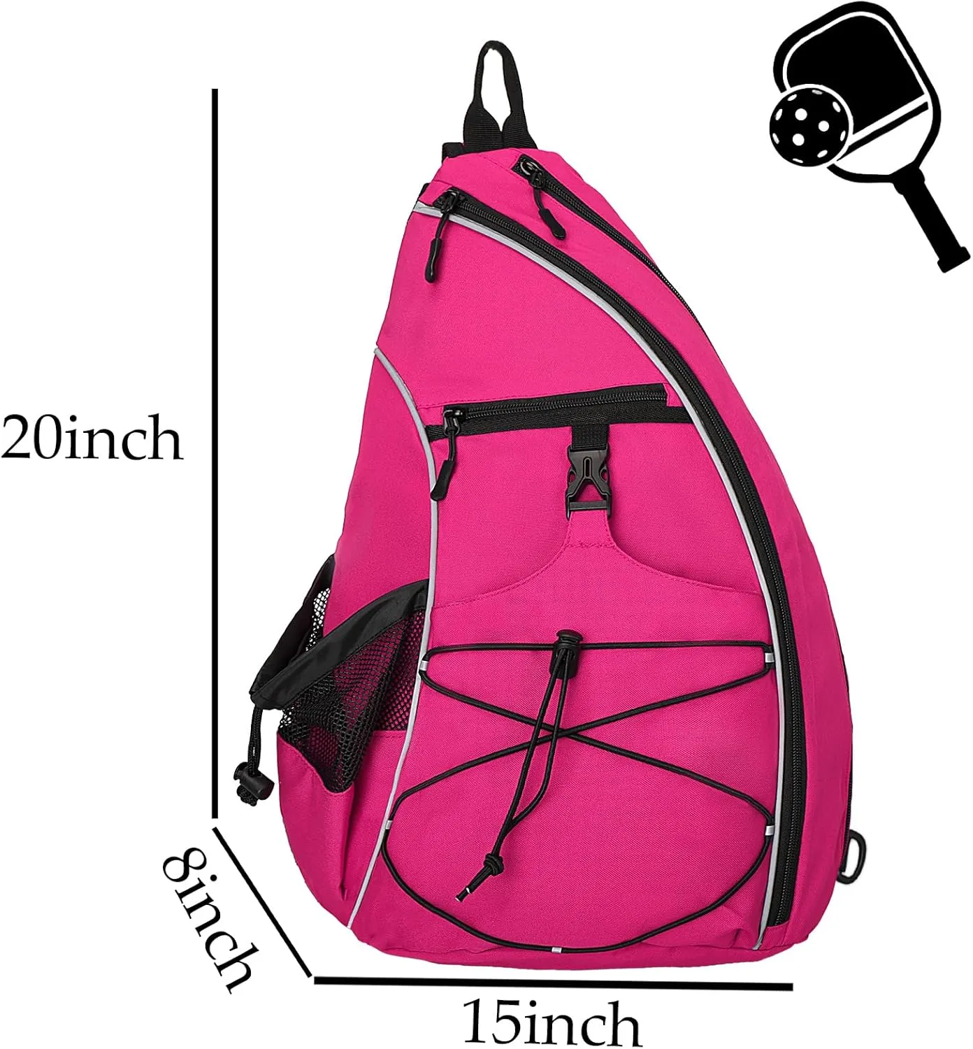 Goloni Pickleball Bag for Women,Mens Pickle ball Backpack,Lightweight Sling Bag with Fence Hook,Large Capacity,Safety Pocket