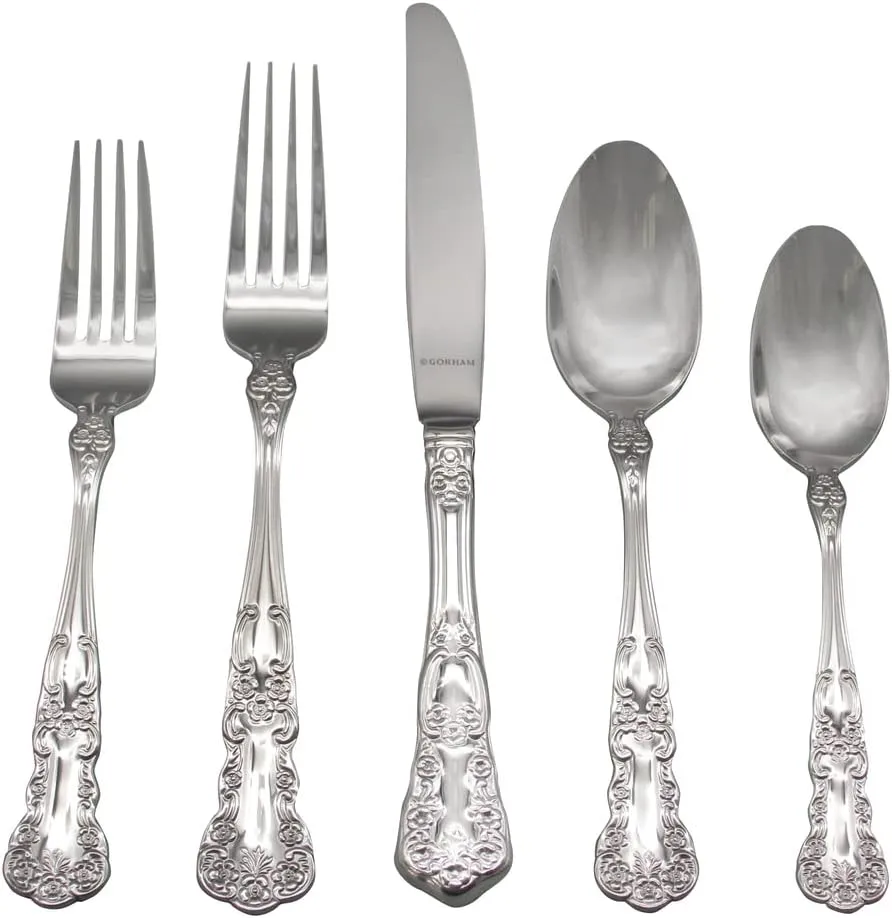 Gorham Blossom 18/10 Stainless Steel 5pc. Place Setting (Service for One)