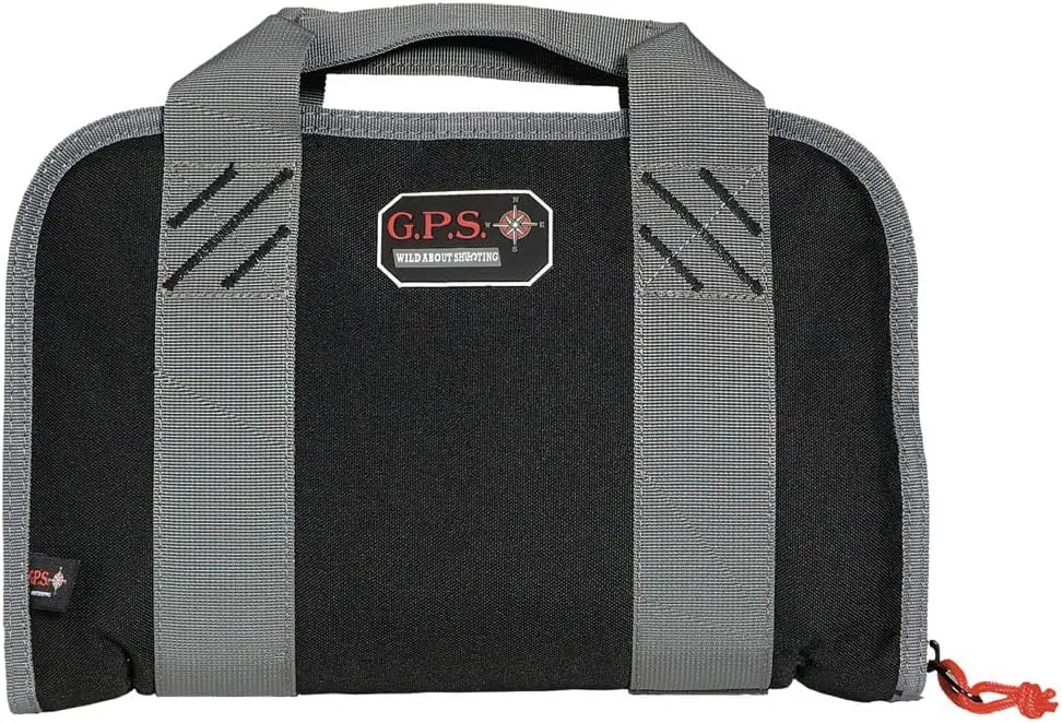 G.P.S. Double Compact Pistol Case with Mag Storage & Dump Cup Durable Safe Secure Handguns, Ammo & Shooting Accessories Carry Bag