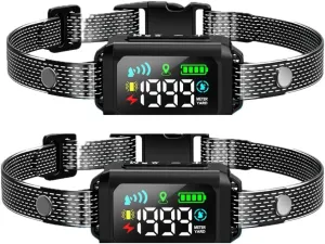 GPS Electric Wireless Dog Fence System with Accessories Pet Containment System, Waterproof and Rechargeable Training Collar for M, L Dogs (Pack of 2)