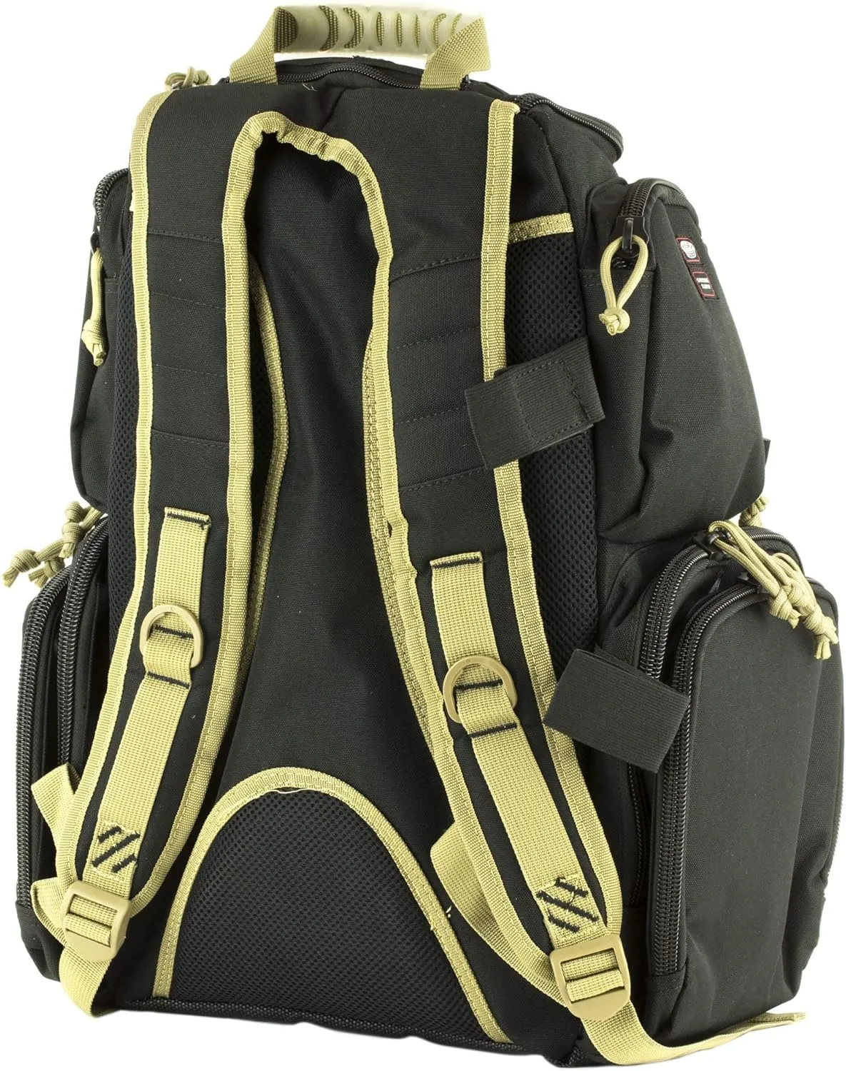 G.P.S. Handgunner Range Backpack With Foam Cradle For 4 Handguns, Durable Pistols, Ammo & Shooting Accessories Storage