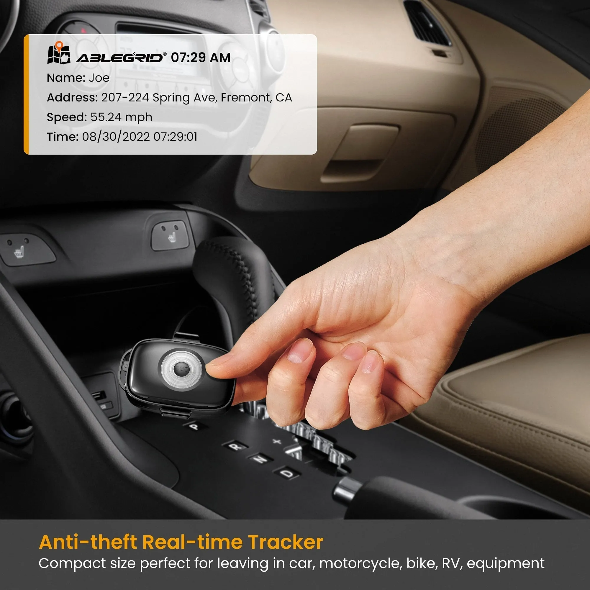 GPS Tracker ABLEGRID Small Real Time Tracking Device Locator for Car Vehicles Pet Dog Cat People Elderly Kids 4G LTE Mini Tracker- First Month Free