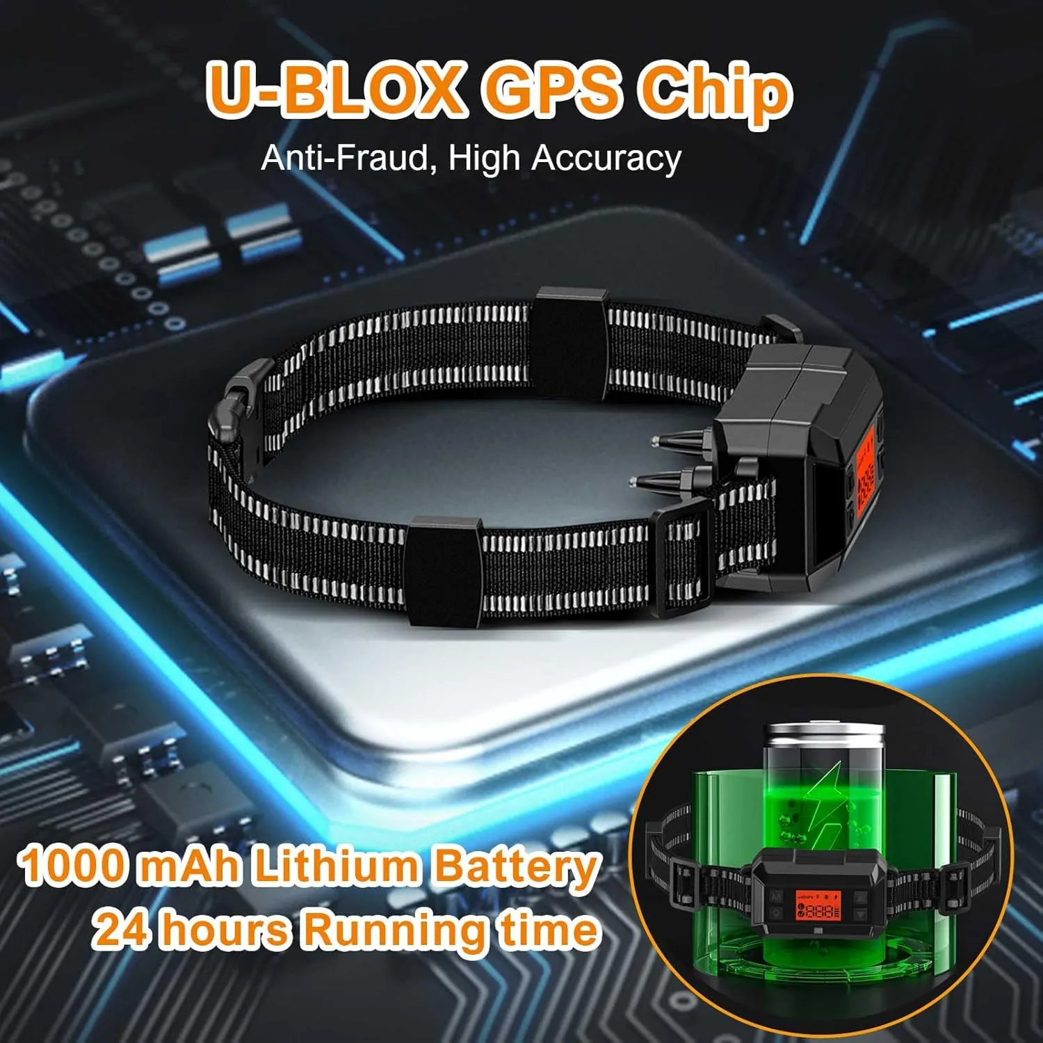 GPS Wireless Dog Fence System, Electric Dog Fence, IPX7 Waterproof Rechargeable Collar Receiver,Radius from min 33 to max 999 Yards, Electric Dog Fence with No Wire Circular Boundary,Outdoor Use Only2