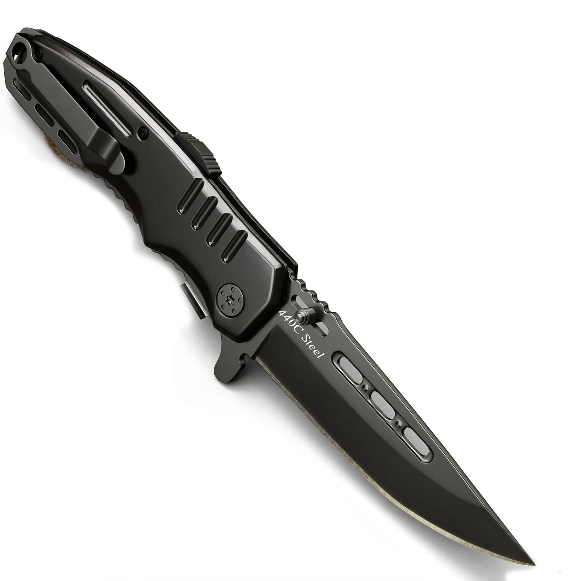 Grand Way Spring-Assisted Tactical Knife 6681 (Black)