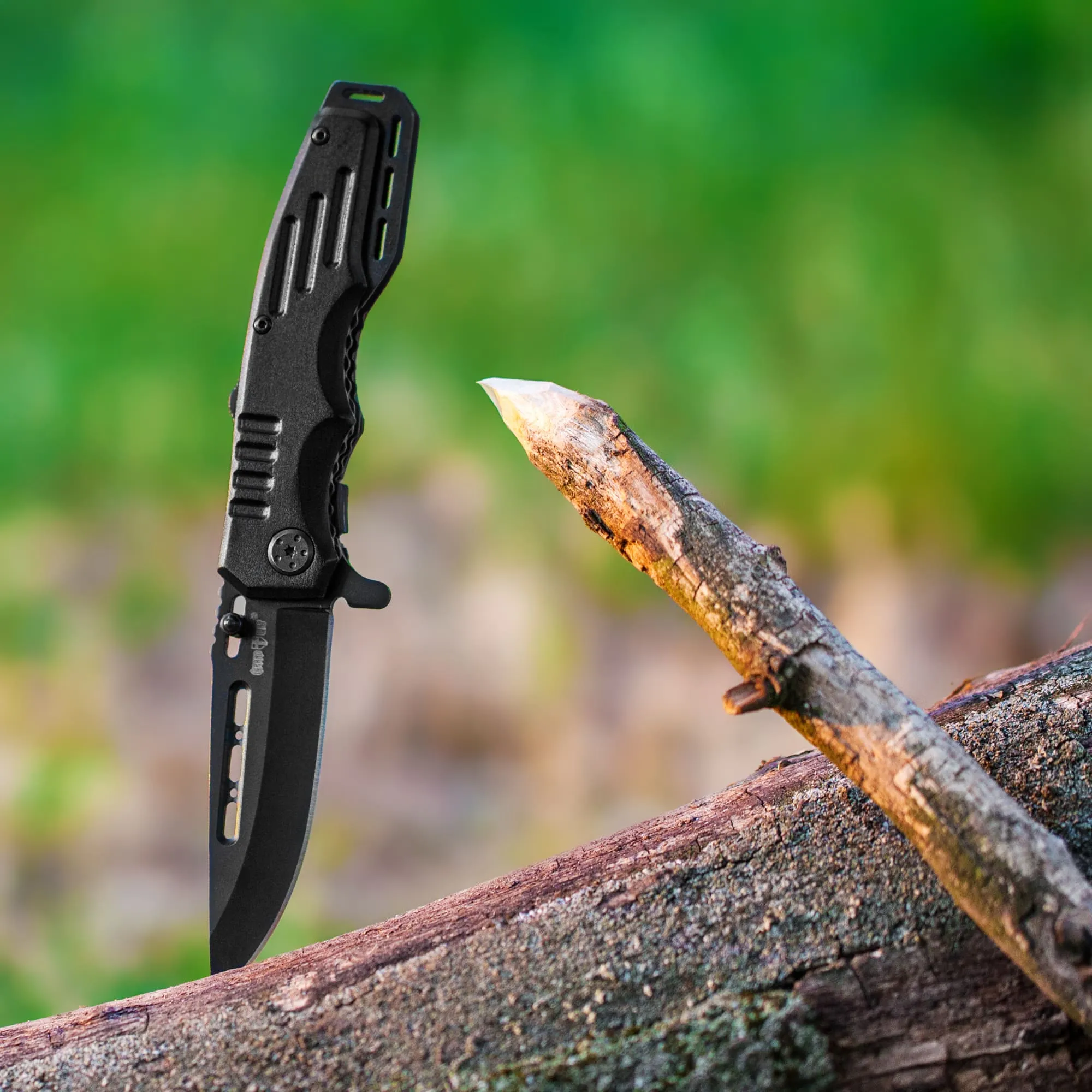 Grand Way Spring-Assisted Tactical Knife 6681 (Black)