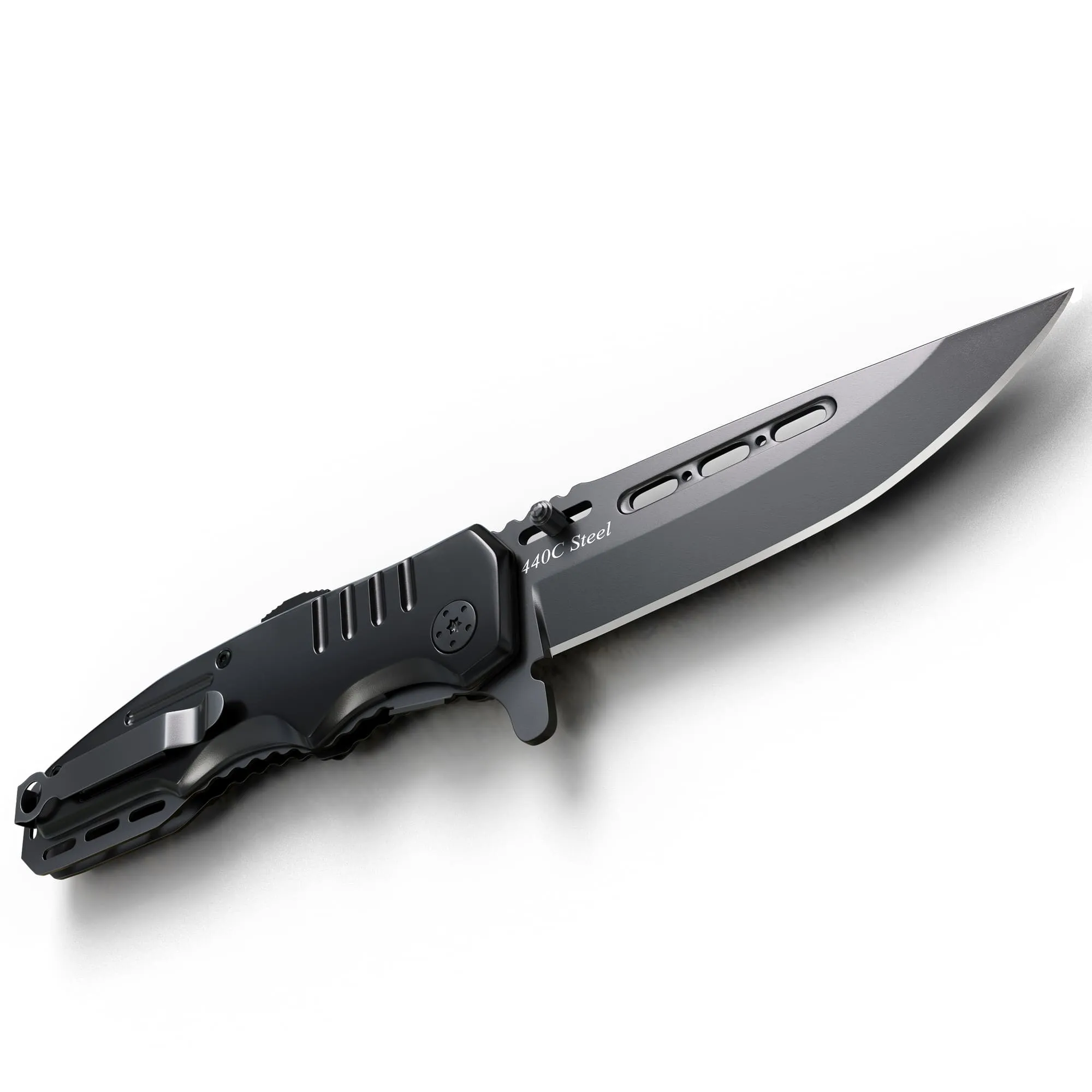 Grand Way Spring-Assisted Tactical Knife 6681 (Black)