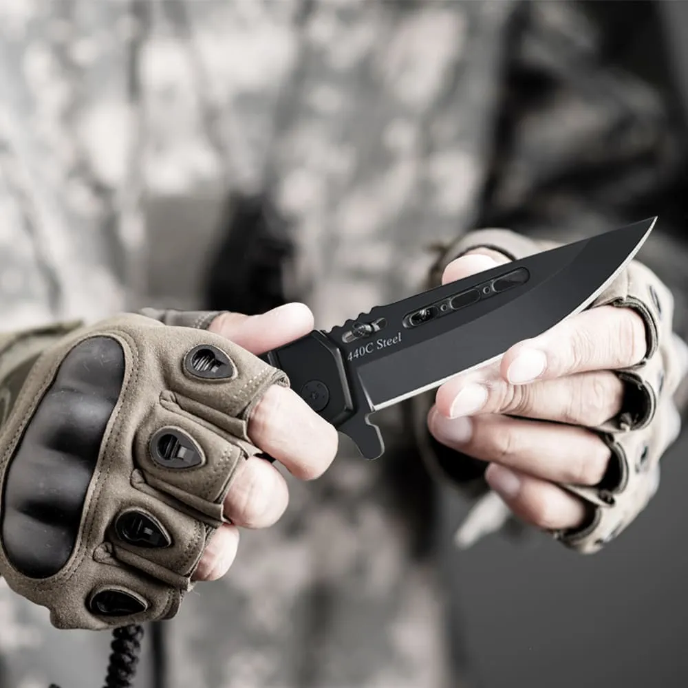 Grand Way Spring-Assisted Tactical Knife 6681 (Black)