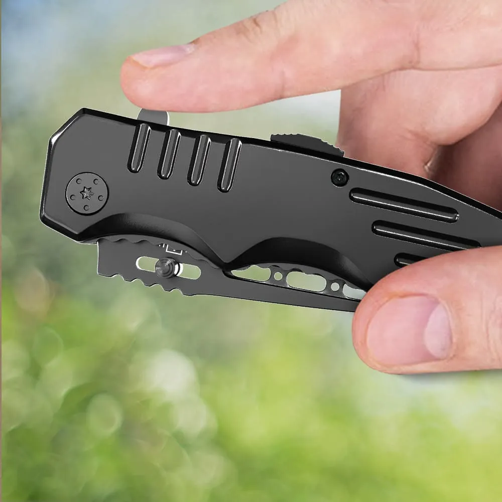 Grand Way Spring-Assisted Tactical Knife 6681 (Black)