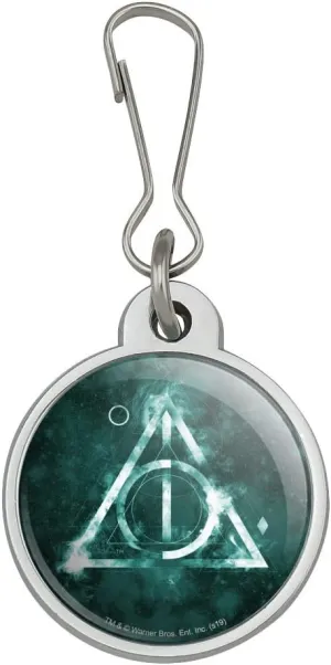 GRAPHICS & MORE Harry Potter Deathly Hallows Logo Jacket Handbag Purse Luggage Backpack Zipper Pull Charm