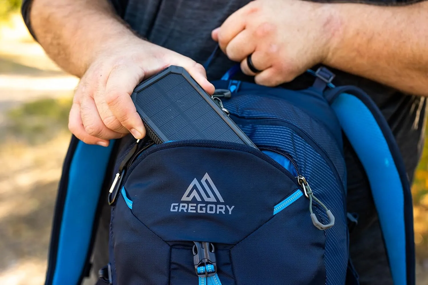 Gregory Miko 20L Unisex Day Hiking Backpack, Ventilated Backpanel, Built-In Hydration Attachment for Water Bladder (Reservoir Not Included), Plus Size, Volt Blue