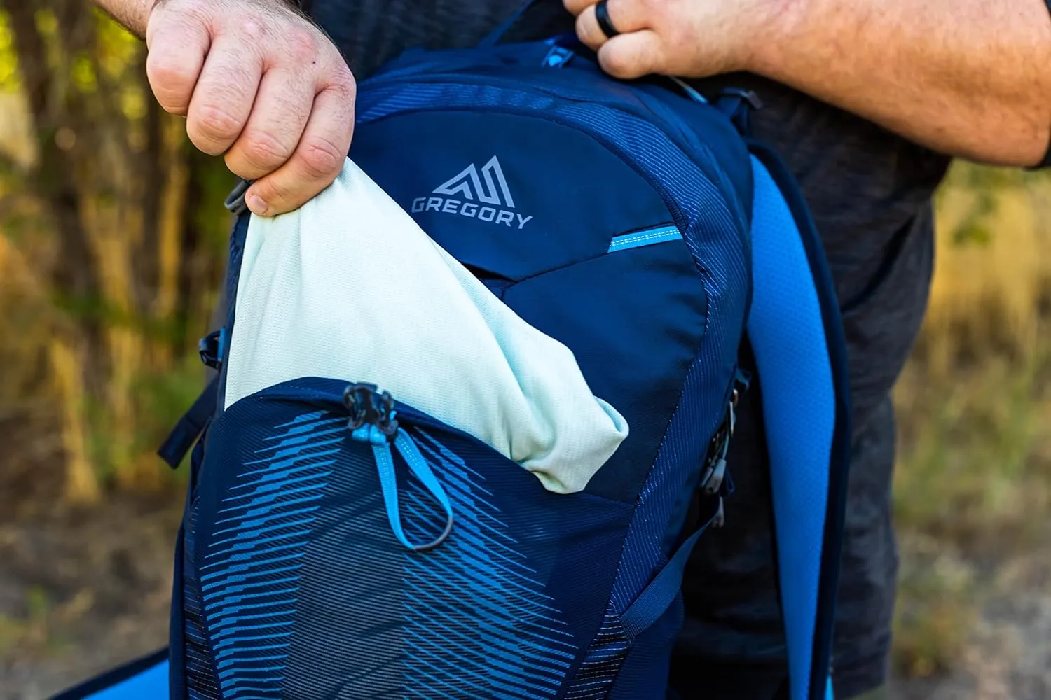 Gregory Miko 20L Unisex Day Hiking Backpack, Ventilated Backpanel, Built-In Hydration Attachment for Water Bladder (Reservoir Not Included), Plus Size, Volt Blue